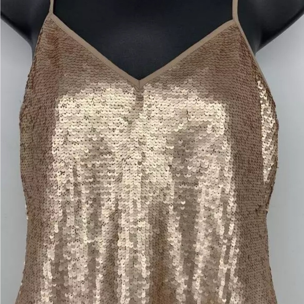 Banana Republic Gold Sequin Tank Top NWT, Petite Small